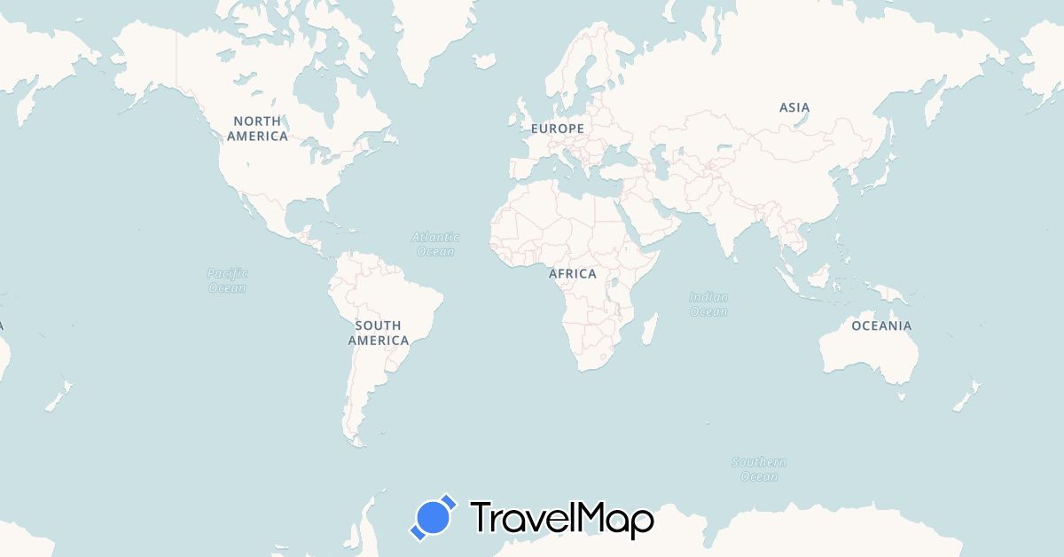 TravelMap itinerary: driving in Bhutan, India (Asia)